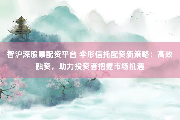 智沪深股票配资平台 伞形信托配资新策略：高效融资，助力投资者把握市场机遇