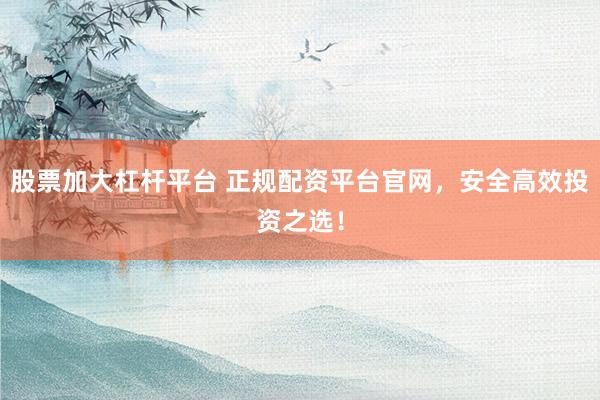 股票加大杠杆平台 正规配资平台官网，安全高效投资之选！