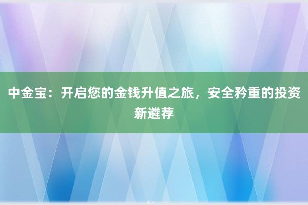中金宝：开启您的金钱升值之旅，安全矜重的投资新遴荐