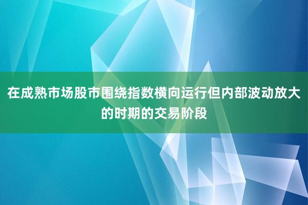 在成熟市场股市围绕指数横向运行但内部波动放大的时期的交易阶段