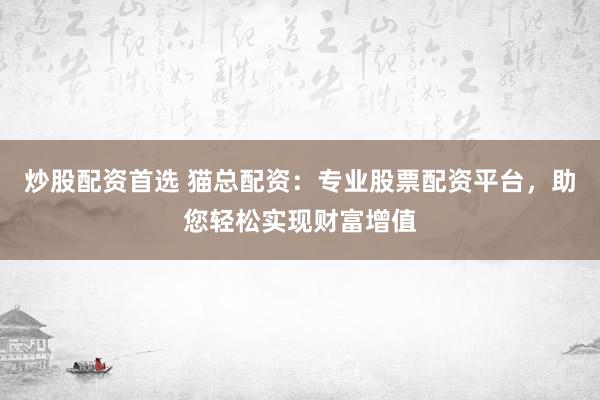 炒股配资首选 猫总配资：专业股票配资平台，助您轻松实现财富增值